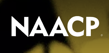 Letters NAACP on a yellow and black background 